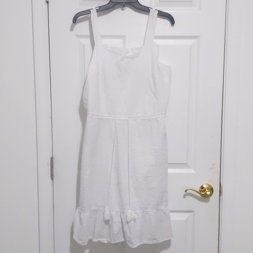 White linen dress